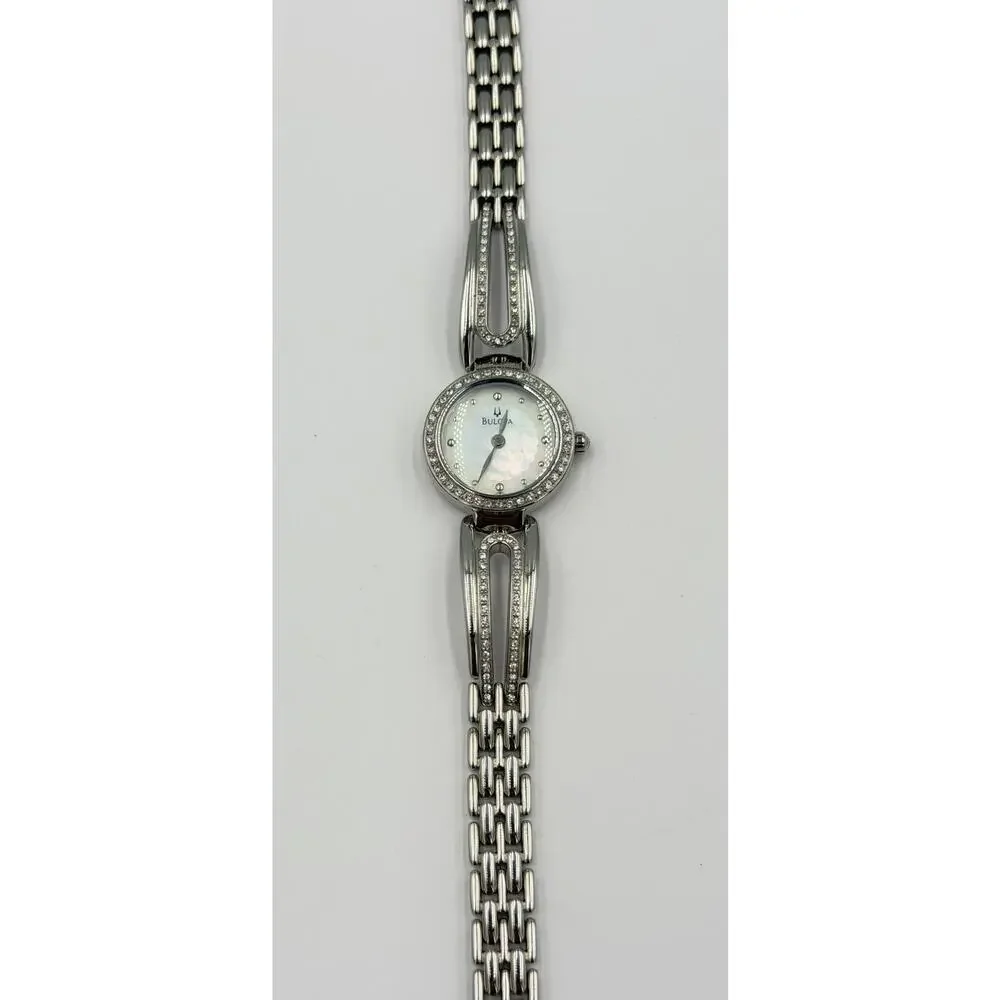 Bulova Crystal Accented Bangle Style 96L126 Women’s Watch NWOT